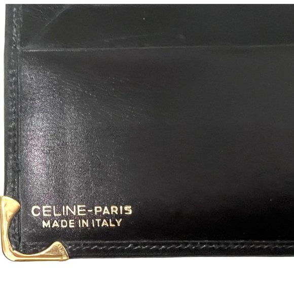 CELINE: Black Leather Wallet & Macadam Logo Men Wallet #1301 - Picture 5 of 6